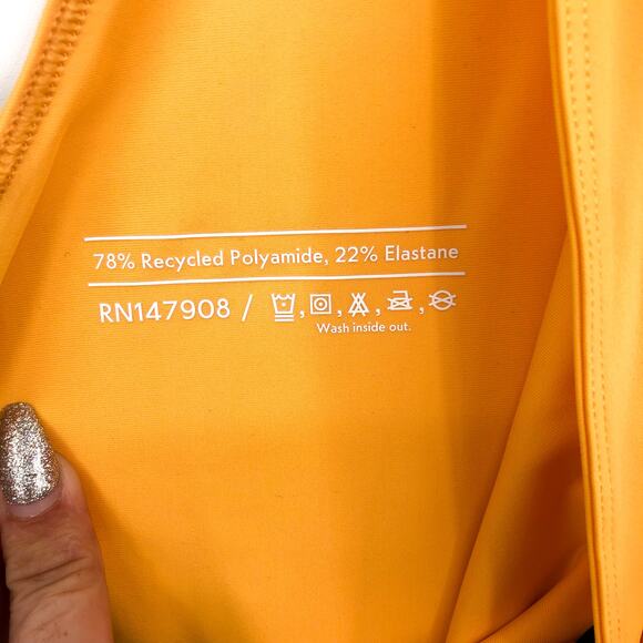 OUTDOOR VOICES SplashKnit 6" Bodysuit Small Colorblock Black Teal Yellow NWT - Picture 7 of 8